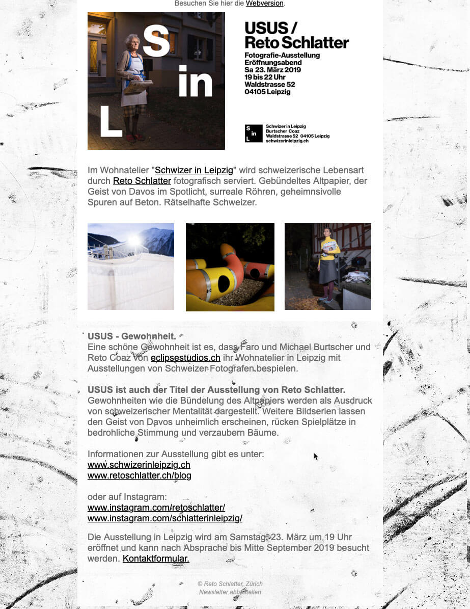 Reto Schlatter: USUS – Gewohnheit