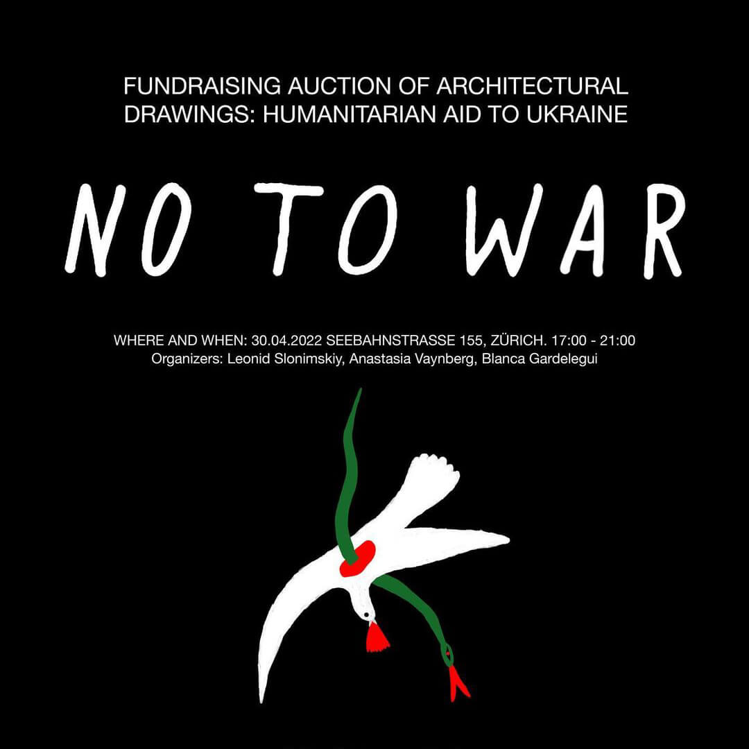 NO TO WAR Fundraising Auction of Architectural Drawings: Humanitarian Aid to Ukraine