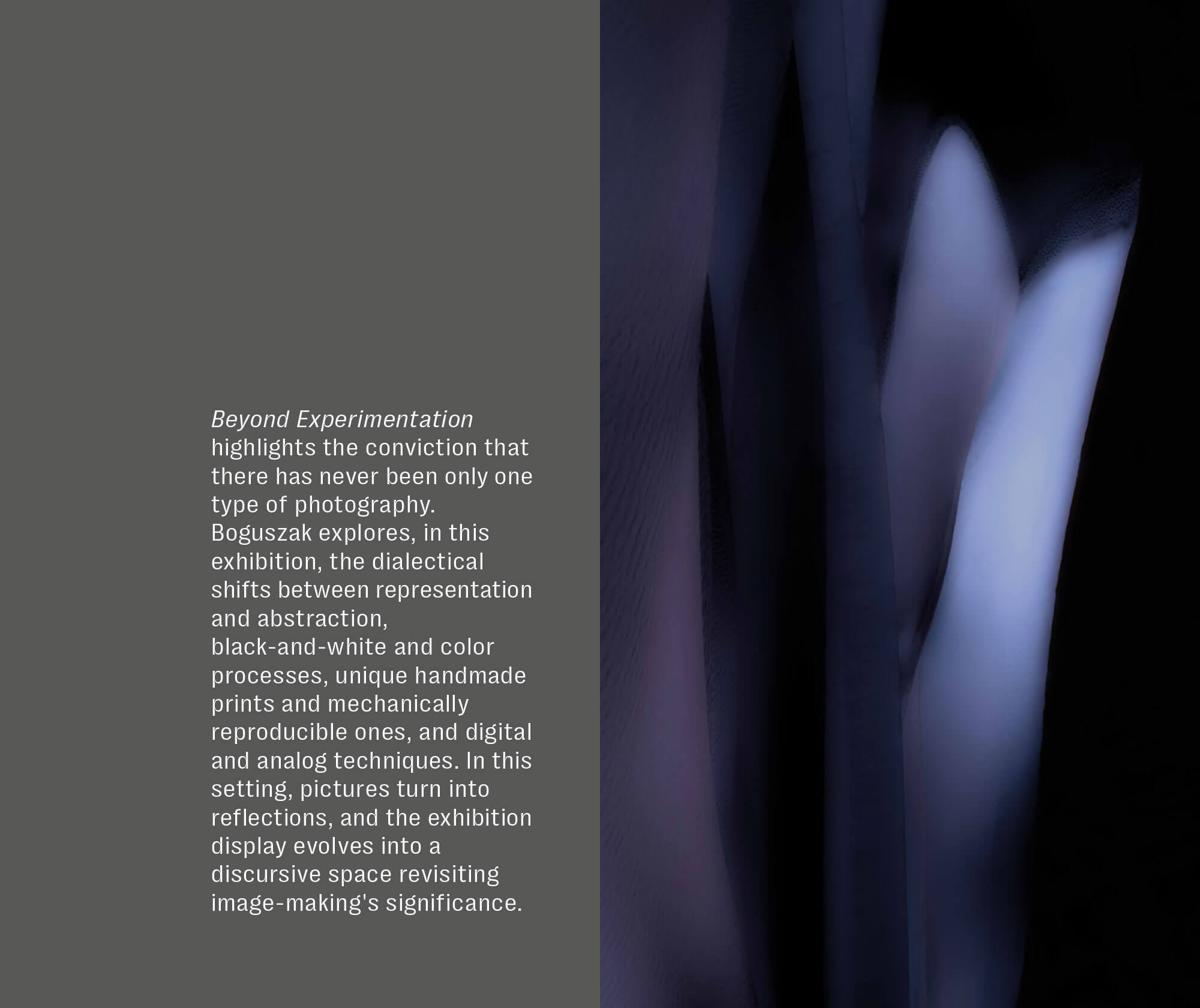 Boguszak: Beyond Experimentation