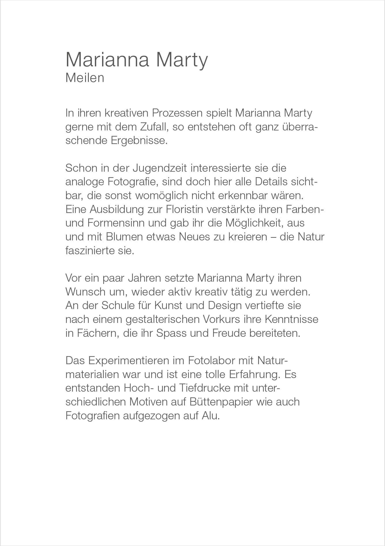 Beatrice Charen (Skulpturen) / Marianna Marty (Bilder) Beatrice Charen (Skulpturen) / Marianna Marty (Bilder)