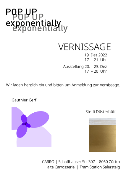 Gauthier Cerf / Steffi Düsterhöft: POP UP exponentially