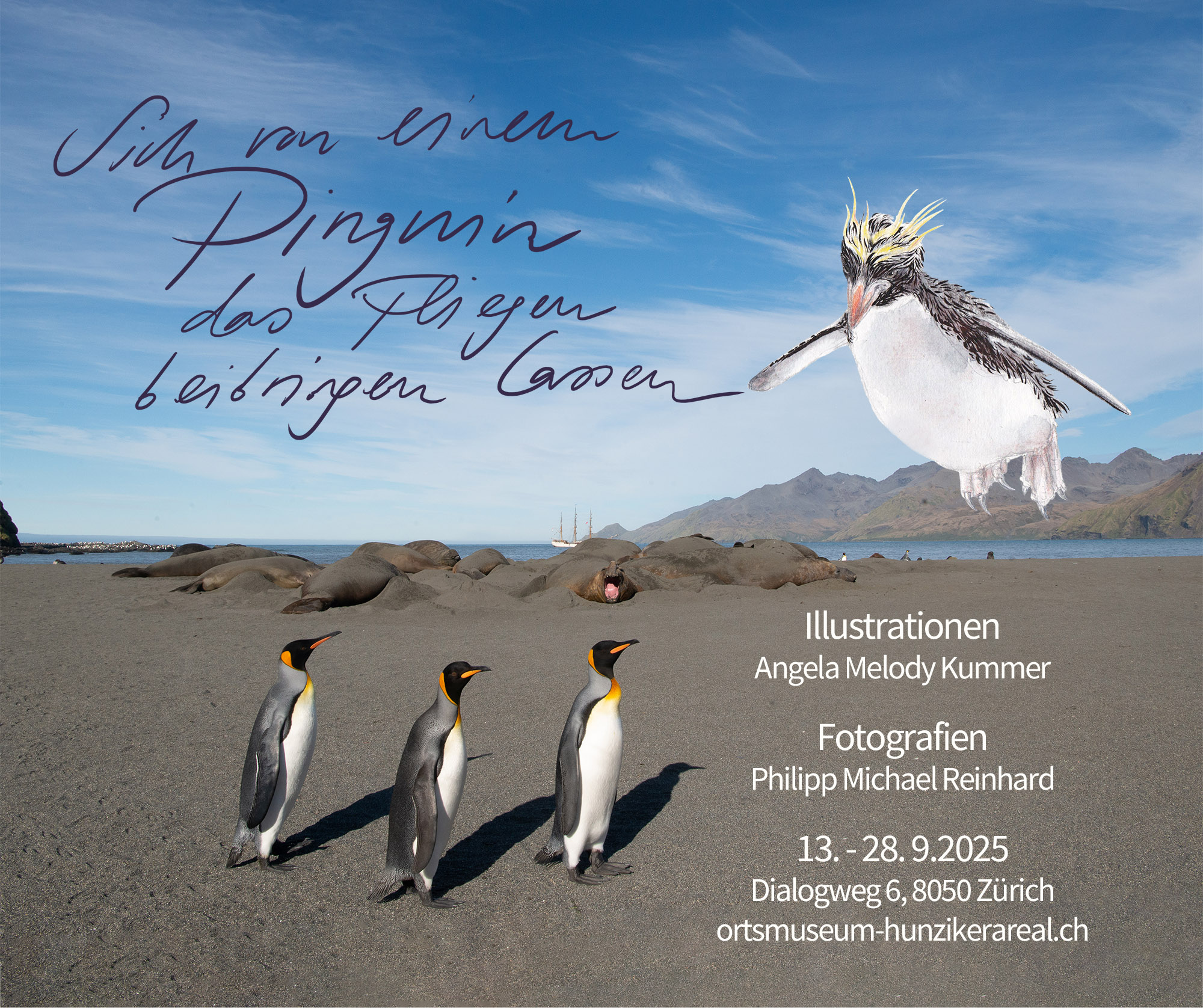 Ausstellung: Sich von einem Pinguin das Fliegen beibringen lassen