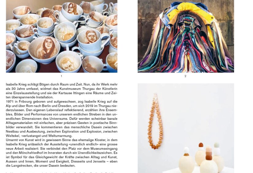 unendlich endlich - Isabelle Krieg Ausstellung Kartause Ittingen
